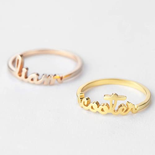 Personalized Stackable Name Ring