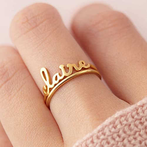 Personalized Stackable Name Ring