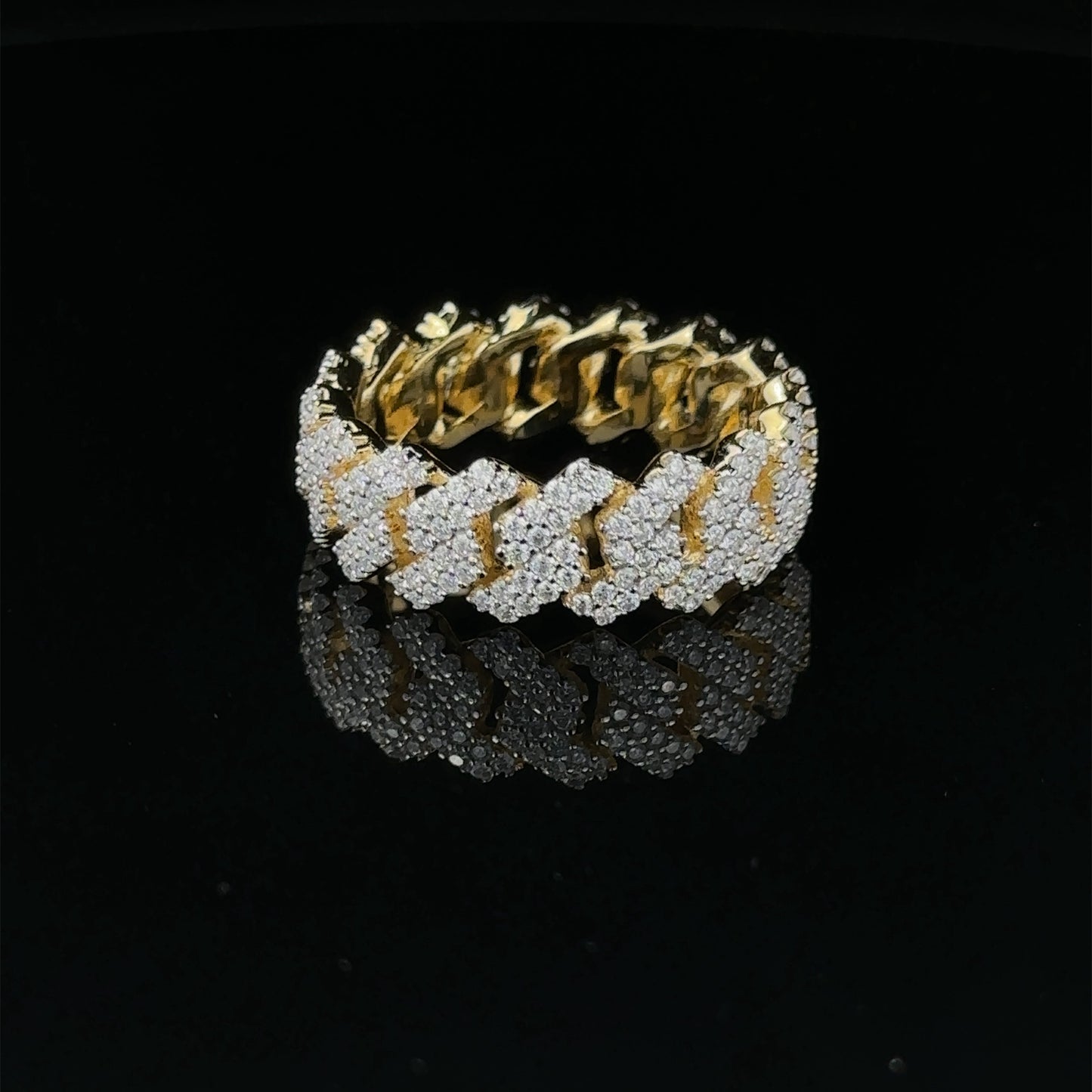 Moissanite Men’s Yellow Gold Ring