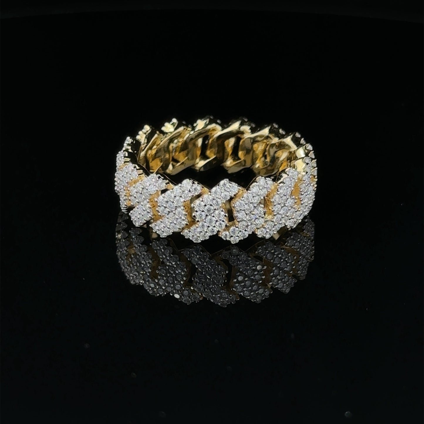 Moissanite Men’s Yellow Gold Ring