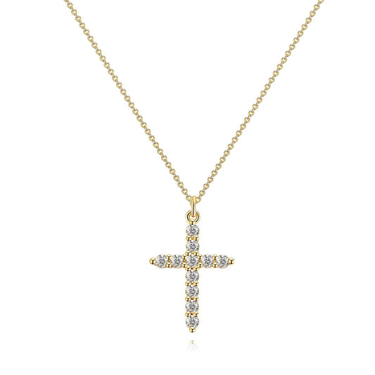 Cross Gold Plated Stainless Steel Necklace