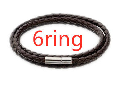 Personalized Men’s Braided Leather Bracelet with Custom Engraved Name Beads | Gift for Husband, Dad, or Boyfriend