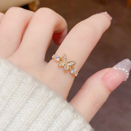 Diamond Butterfly Ring