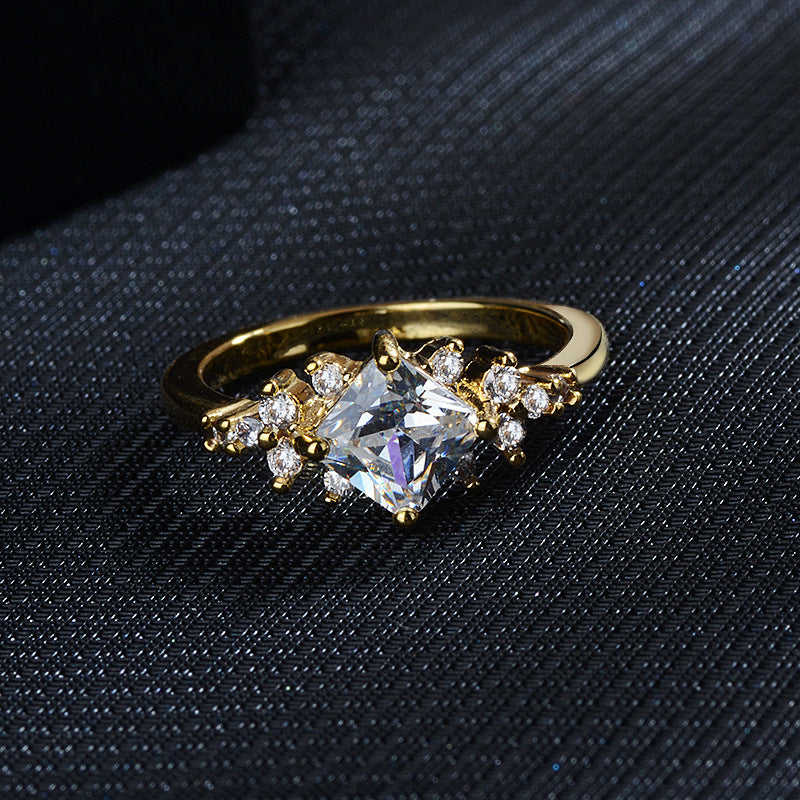 Gold Engagement Tail Ring