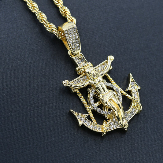 Anchor Necklace Hip Hop