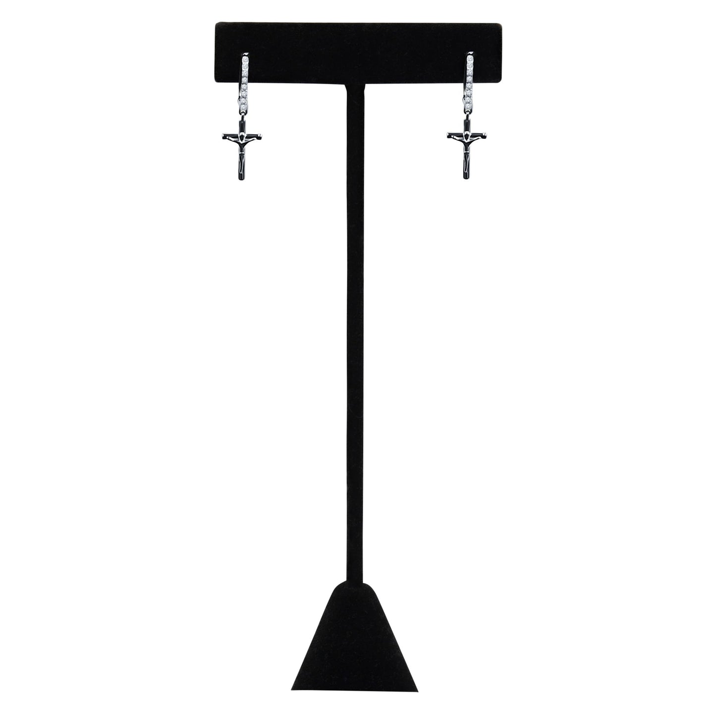 Crucifixus Silver Earrings