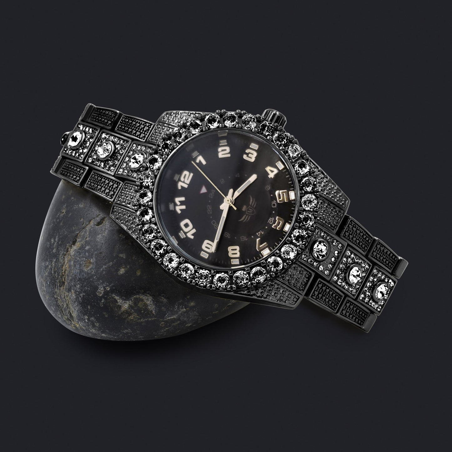 Night Sparkler Hip Hop Metal Watch