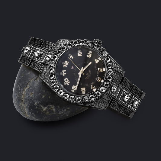 Night Sparkler Hip Hop Metal Watch