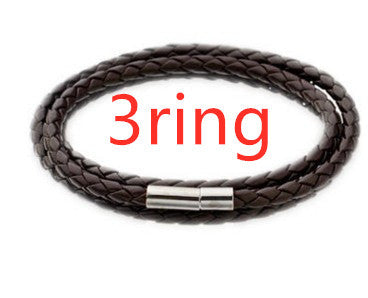 Personalized Men’s Braided Leather Bracelet with Custom Engraved Name Beads | Gift for Husband, Dad, or Boyfriend