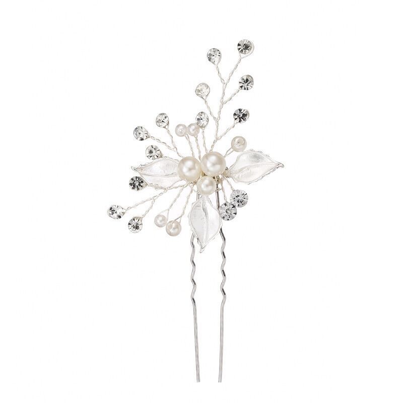 Bridal Pearl & Crystal Hairpins
