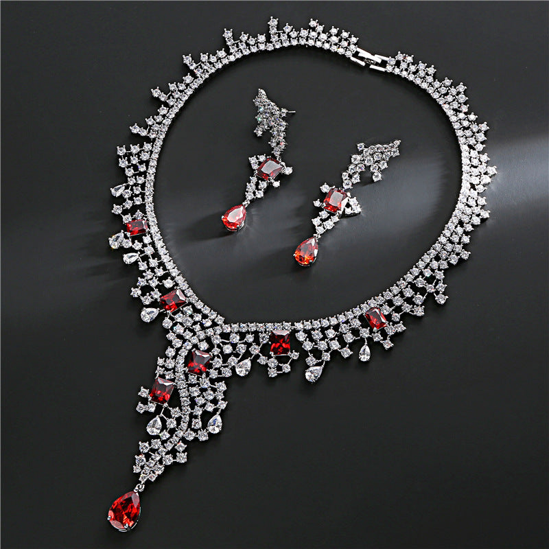 Exotic Zircon Bridal Jewelry Set