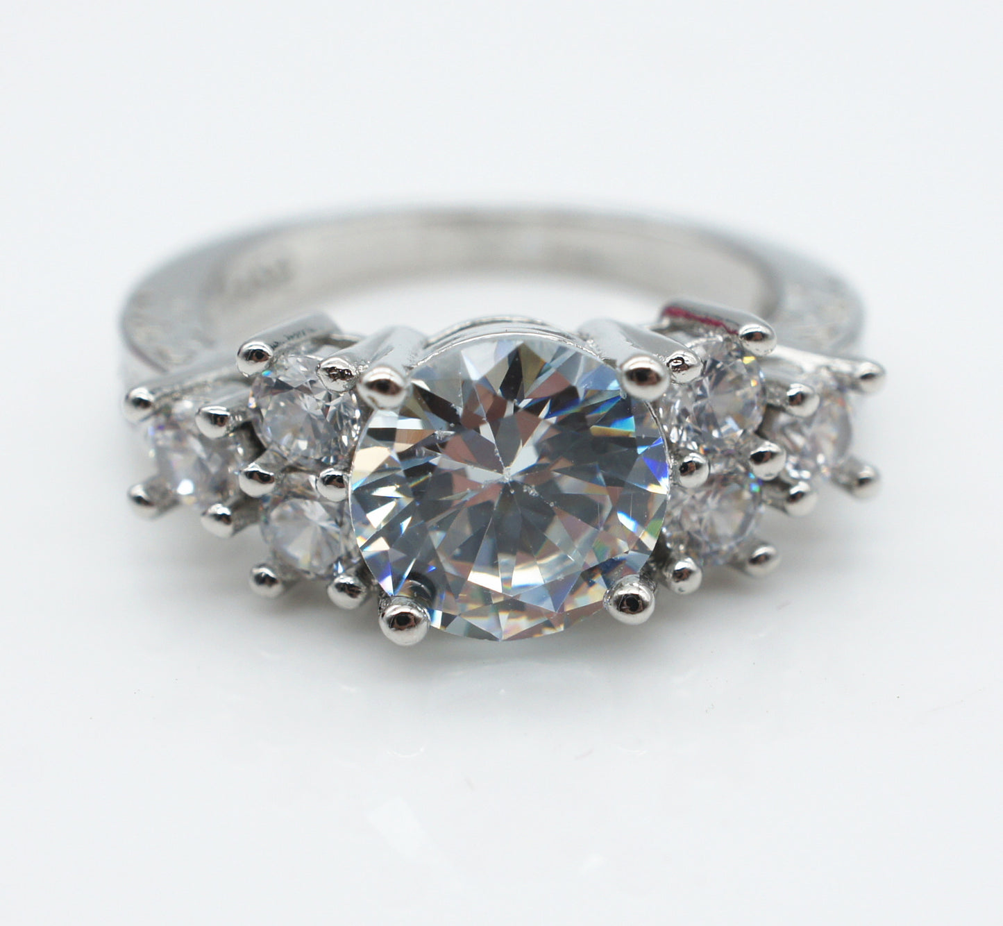 White Copper Engagement Ring