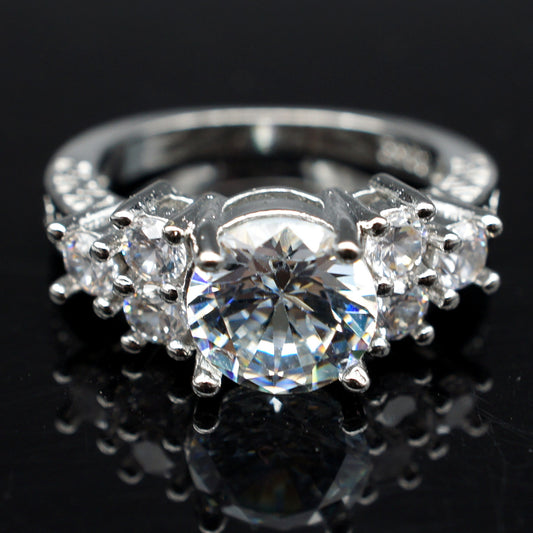 White Copper Engagement Ring