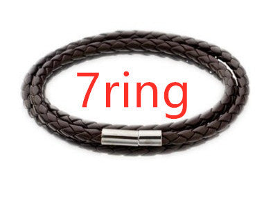 Personalized Men’s Braided Leather Bracelet with Custom Engraved Name Beads | Gift for Husband, Dad, or Boyfriend