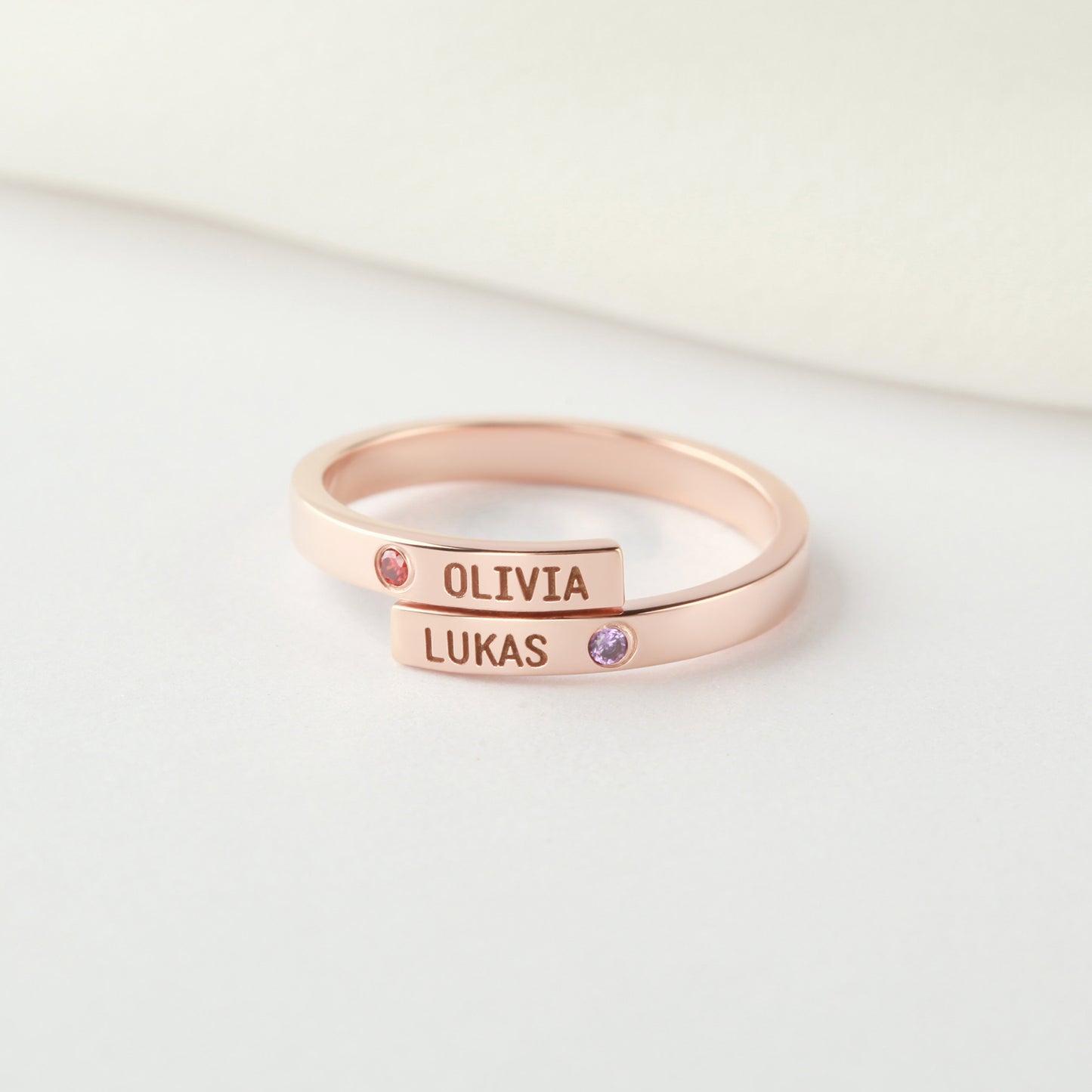 Mom Ring with Kids’ Names & Birthstones
