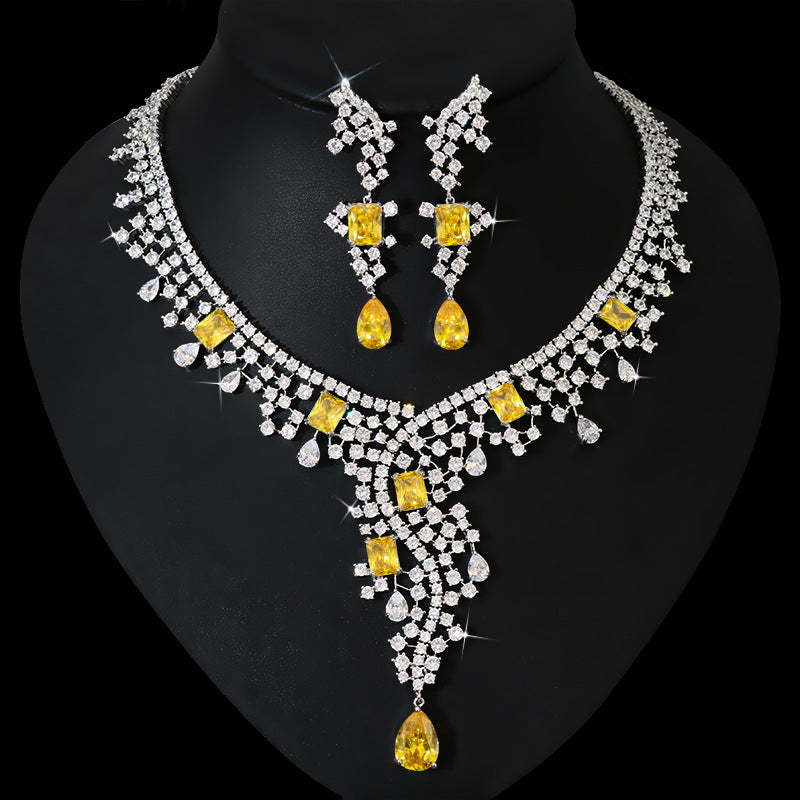 Exotic Zircon Bridal Jewelry Set