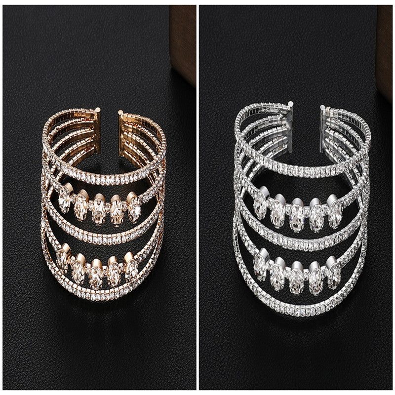 Bridal Full Diamond Elastic Bracelet