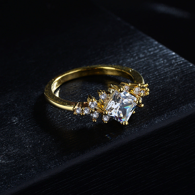 Gold Engagement Tail Ring