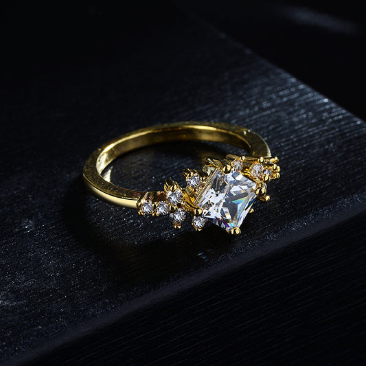 Gold Engagement Tail Ring