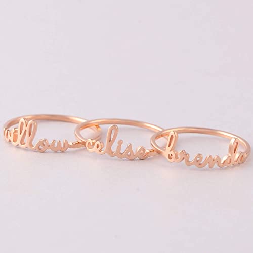 Personalized Stackable Name Ring