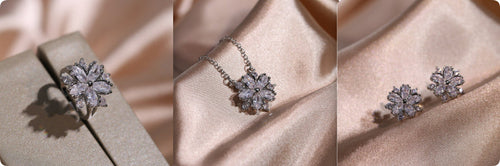 Zircon Flower Jewelry Collection