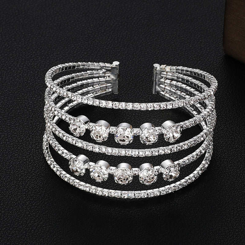Bridal Full Diamond Elastic Bracelet