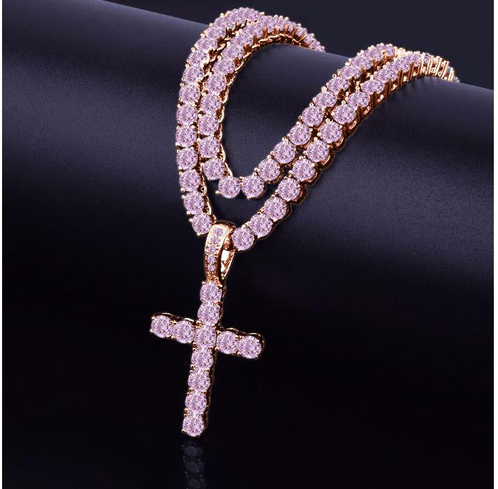 Tennis CZ Cross Pendant
