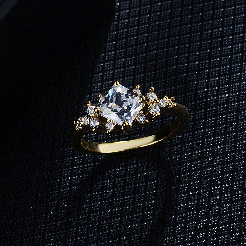 Gold Engagement Tail Ring