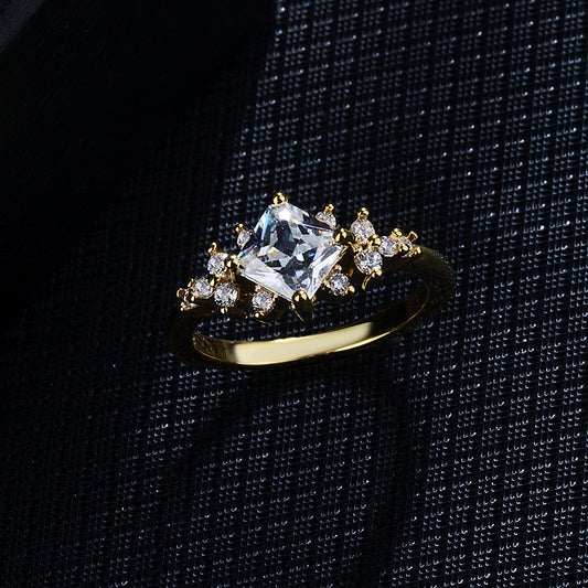 Gold Engagement Tail Ring