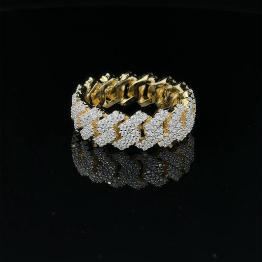 Moissanite Men’s Yellow Gold Ring