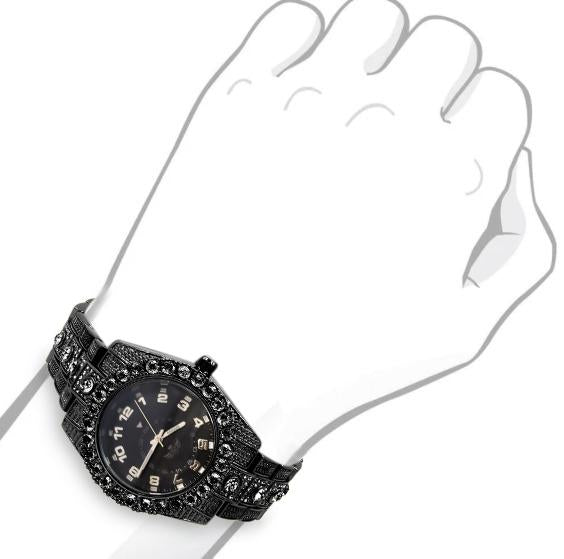 Night Sparkler Hip Hop Metal Watch