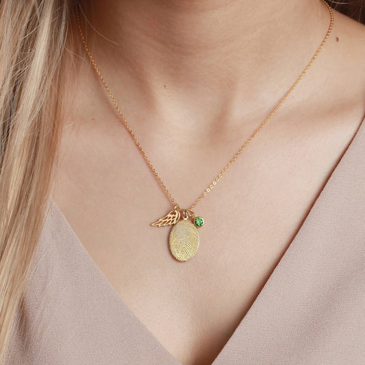 Personalized Memorial Fingerprint Necklace