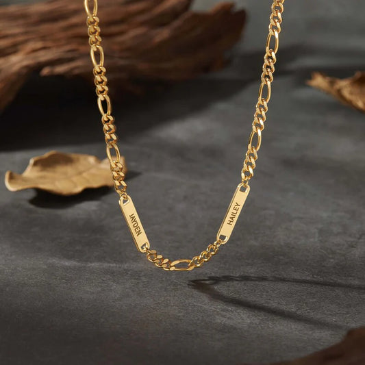 Engraved Father's Day Necklace with Kids' Names