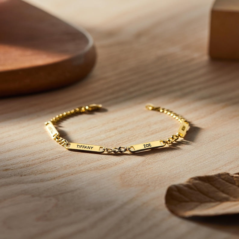 Personalized Men’s Silver Bracelet