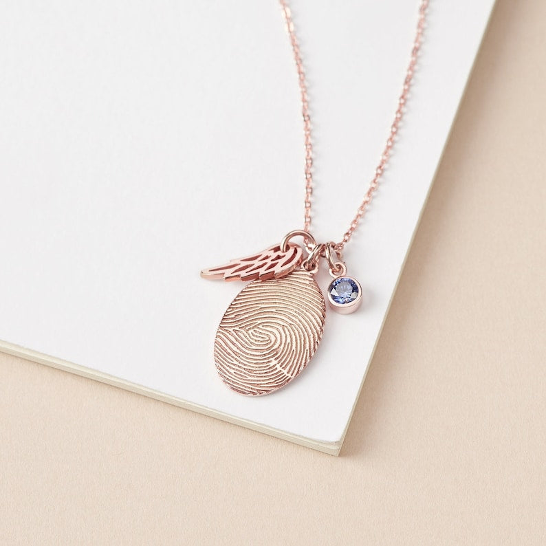 Personalized Memorial Fingerprint Necklace