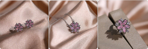 Zircon Flower Jewelry Collection