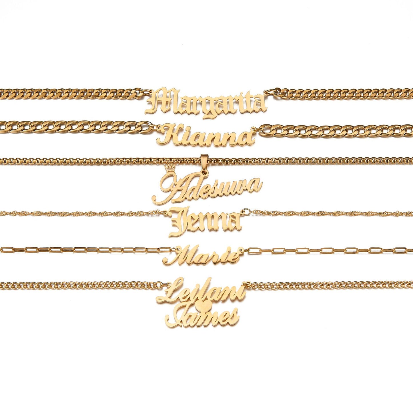Custom Letter Necklace with Zircon | Personalized Stainless Steel Women’s Pendant
