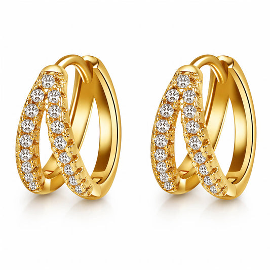 Brass Gold Plated Stainless Steel Earrings