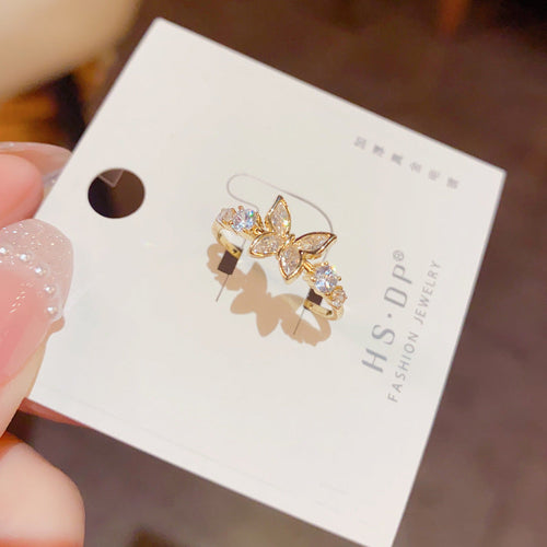 Diamond Butterfly Ring