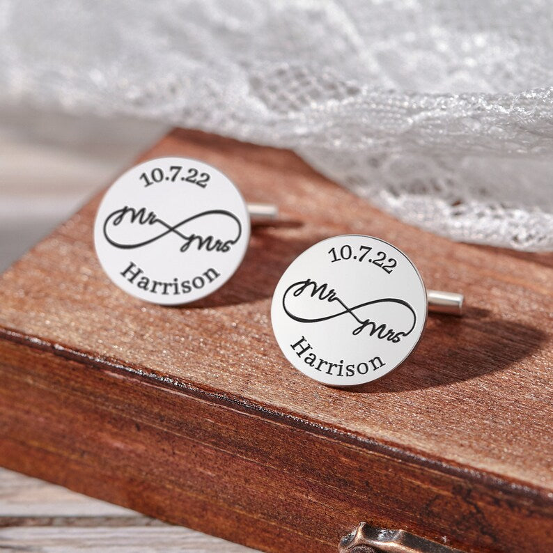 Personalized Cufflinks Wedding Gift