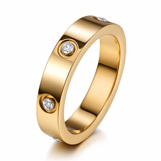 Gold Plated Stainless Steel Ring