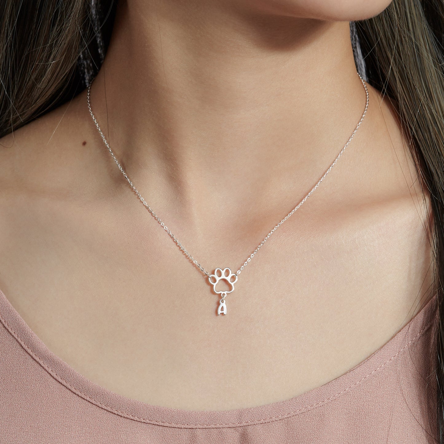Pet Initial Necklace Furparent Gift